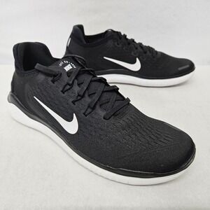 Nike Free RN 2018 Running Shoes 942836-001 Black White Men's Size 9